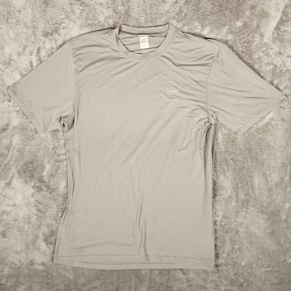 The North Face T-Shirt Mens L Grey Excellent VaporWick Athletic Short Sleeve